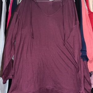 Elegant Maroon Long Sleeve Top